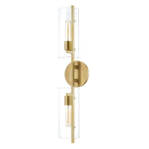 Mitzi by Hudson Valley Ariel Aged Brass Sconce by Mitzi by Hudson Valley H326102-AGB