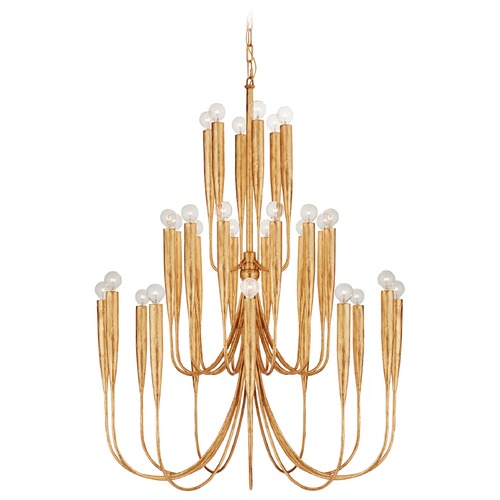 Visual Comfort Signature Collection Julie Neill Acadia Chandelier in Antique Gold Leaf by Visual Comfort Signature JN5072AGL
