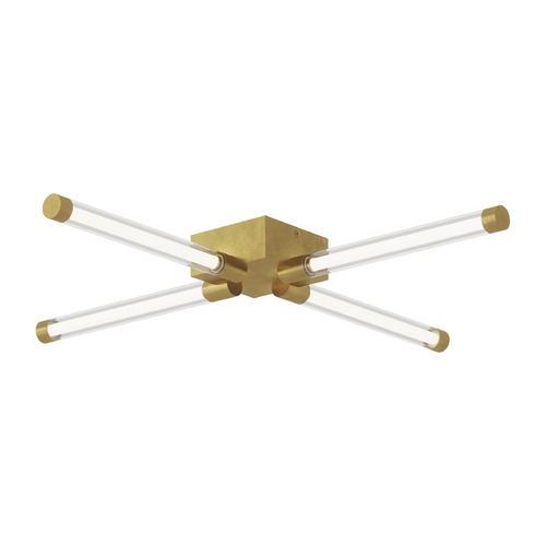 Kelly Wearstler Phobos Wide 277V LED Flush Mount in Brass by Visual Comfort Modern