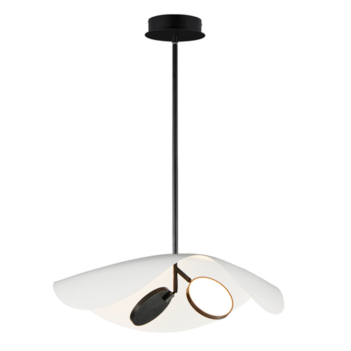 Carmen 24-Inch LED Pendant in Black by ET2 Lighting