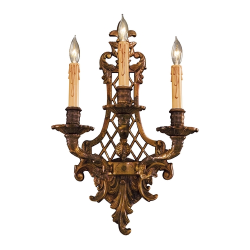 Sconce Wall Light in Oxide Brass by Metropolitan Lighting