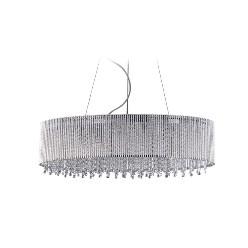 Modern Drum Pendant in Polished Chrome by ET2 Lighting