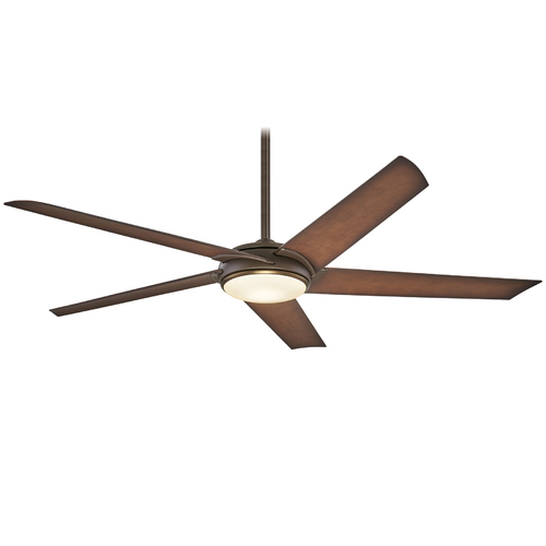 Raptor 60-Inch LED Indoor Fan in Bronze & Brass by Minka Aire