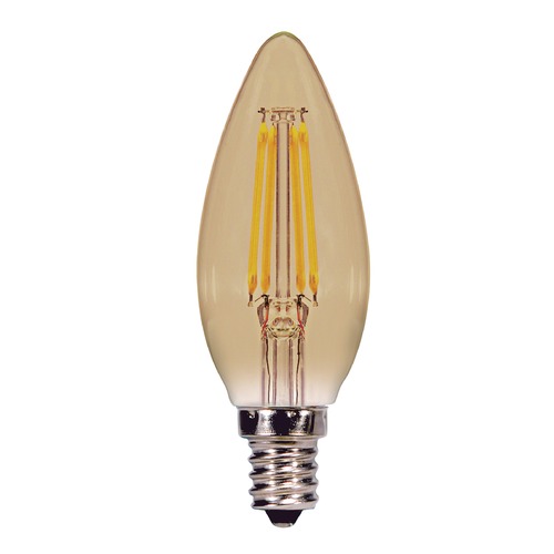 Carbon Filament LED Candelabra Torpedo Light Bulb by Satco Lighting