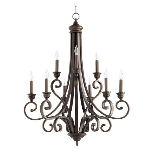 Quorum Lighting Bryant Oiled Bronze Chandelier by Quorum Lighting 6054-9-86