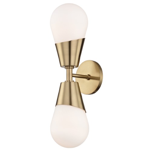 Mitzi by Hudson Valley Cora Aged Brass Sconce by Mitzi by Hudson Valley H101102-AGB