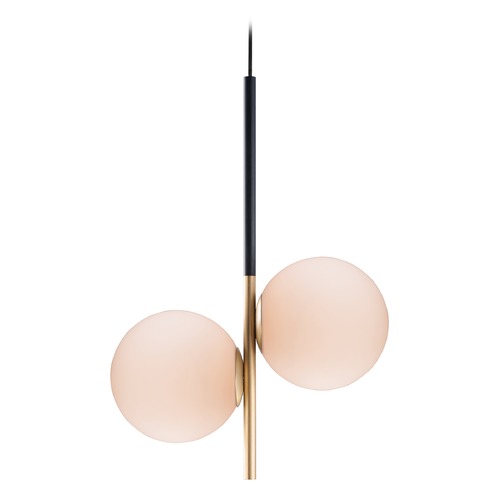 Vesper Satin Brass & Black Pendant by Maxim Lighting