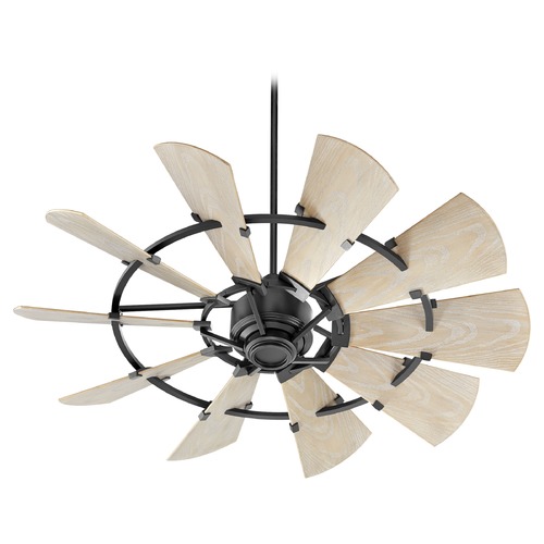 Windmill Noir Ceiling Fan Without Light by Quorum Lighting