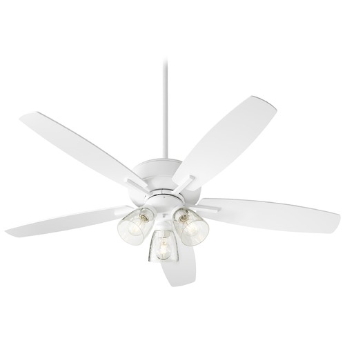 Quorum Lighting Breeze Studio White LED Ceiling Fan with Light by Quorum Lighting 7052-308