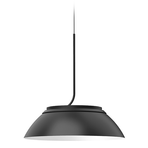 Kuzco Lighting Magellan 12-Inch LED Pendant in Black with White Interior by Kuzco PD51212-BK/WH