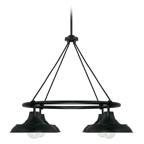 HomePlace by Capital Lighting Jones 32-Inch Matte Black Chandelier by HomePlace by Capital Lighting 442141MB