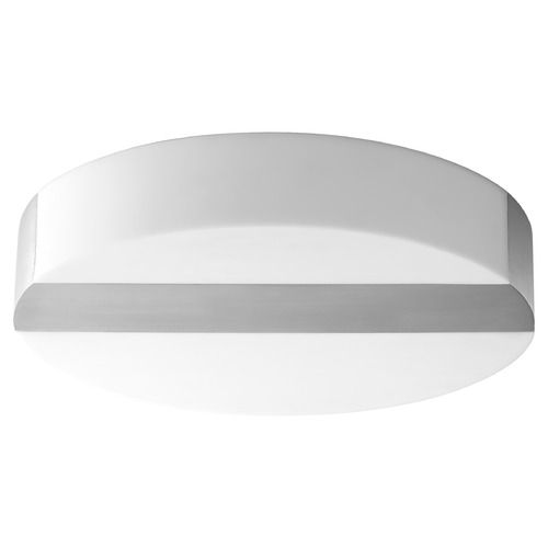 Aurora 13.5-Inch LED Flush Mount in Satin Nickel by Oxygen Lighting