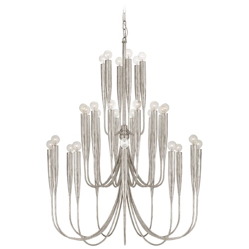Visual Comfort Signature Collection Julie Neill Acadia Chandelier in Silver Leaf by Visual Comfort Signature JN5072BSL
