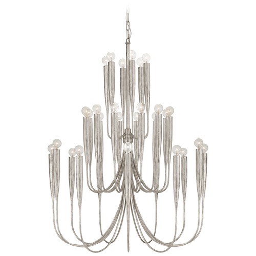 Julie Neill Acadia Chandelier in Silver Leaf by Visual Comfort Signature