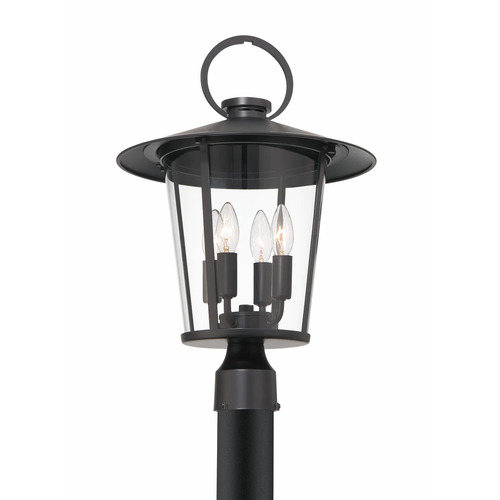 Crystorama Lighting Andover 20.50-Inch Outdoor Post Light in Black by Crystorama Lighting AND-9209-CL-MK