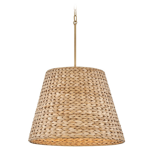 Hinkley Hinkley Seabrook Burnished Gold LED Pendant Light with Empire Shade 43224BNG