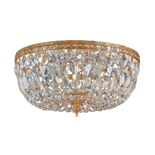 Crystorama Lighting Richmond Crystal Flush Mount in Olde Brass by Crystorama Lighting 712-OB-CL-MWP