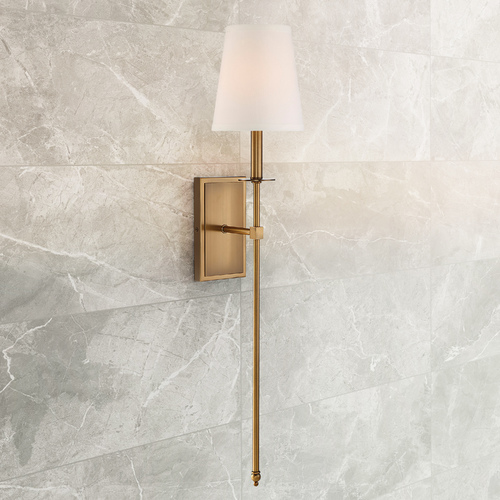 Monroe Warm Brass Sconce by Savoy House