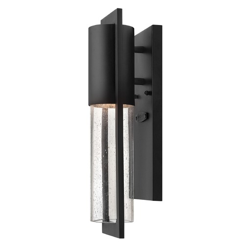 Seeded Glass LED Outdoor Wall Light Black by Hinkley Lighting