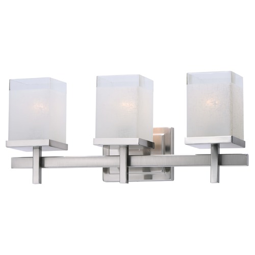 Maxim Lighting Tetra Satin Nickel Bathroom Light by Maxim Lighting 2153LNSN