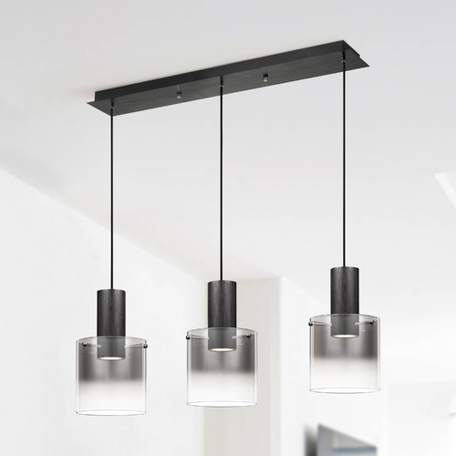 Quoizel Lighting Kilmer Earth Black LED Multi-Light Pendant by Quoizel Lighting PCKR336EK