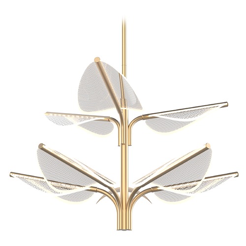 Flora 31-Inch Natural Brass LED Pendant by Alora Lighting