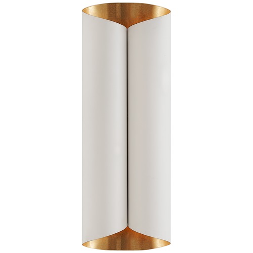 Visual Comfort Signature Collection Aerin Selfoss Large Sconce in Plaster White & Gild by Visual Comfort Signature ARN2037PWG