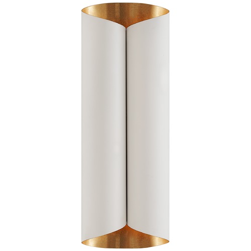Aerin Selfoss Large Sconce in Plaster White & Gild by Visual Comfort Signature