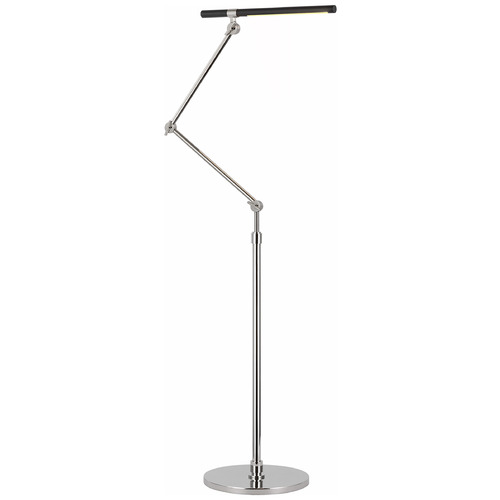 Visual Comfort Signature Collection Ian K. Fowler Heron Floor Lamp in Nickel & Black by VC Signature IKF1506PNBLK