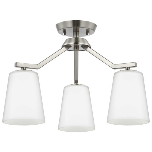Progress Lighting Vertex Brushed Nickel Semi-Flushmount Light