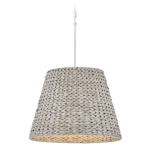 Seabrook Textured Plaster LED Pendant Light with Empire Shade by Hinkley Lighting