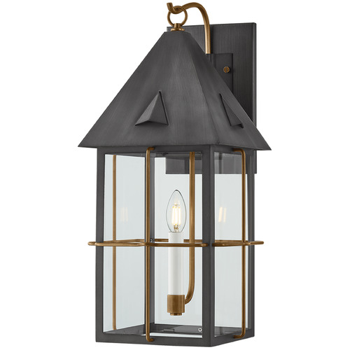 Troy Lighting Toby Patina Brass & Graphite LED Outdoor Wall Light