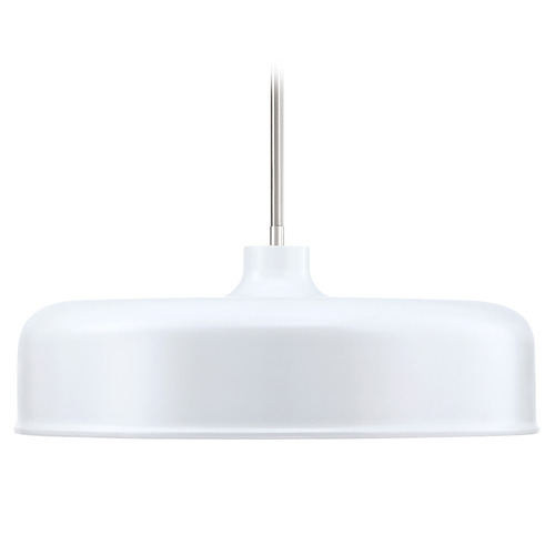 Designers Fountain Lighting Designers Fountain Forbidden Springs Matte White Pendant Light with Bowl / Dome Shade D346C-20P-MW