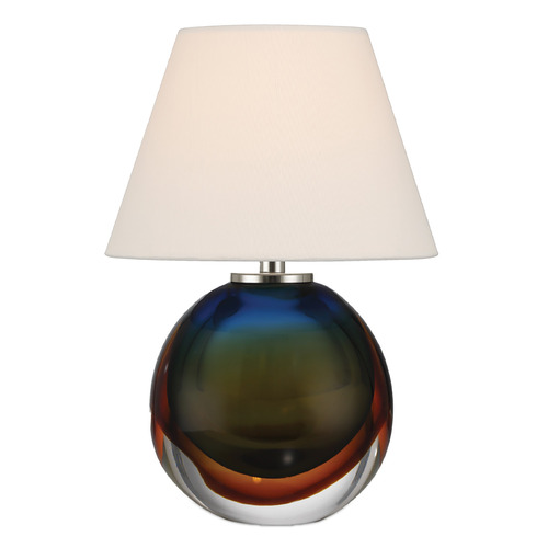 Currey and Company Voyage Green Blue & Amber & Clear LED Table Lamp with Empire Shade