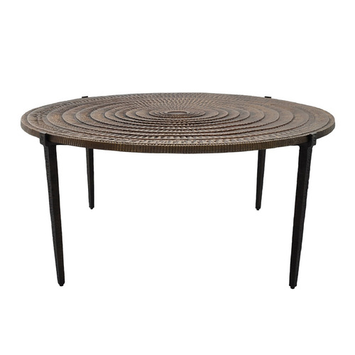 Currey & Company Unity Round Bronze Coffee Table