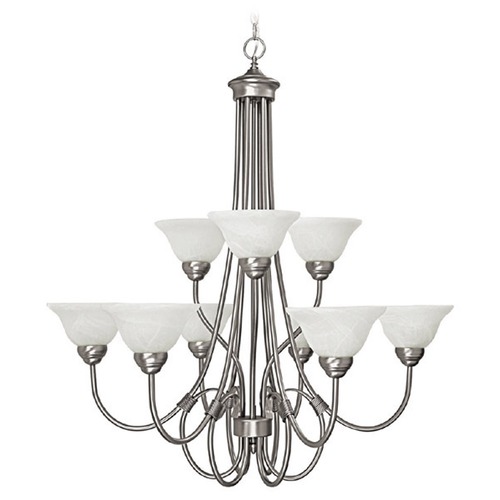 HomePlace by Capital Lighting Hometown 34-Inch Matte Nickel Chandelier by HomePlace by Capital Lighting 3229MN-220