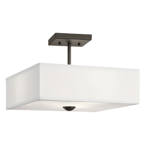 Modern Semi-Flush Mount Light Olde Bronze Shailene by Kichler Lighting