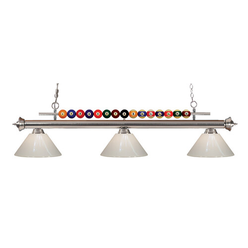 Z-Lite Shark Brushed Nickel Billiard Light by Z-Lite 170BN-PWH