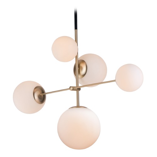 Vesper Satin Brass & Black Pendant by Maxim Lighting