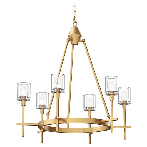 Alora Lighting Salita Vintage Brass Chandelier by Alora Lighting CH314306VBCC