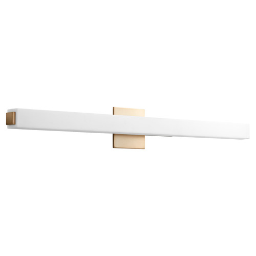 Adelphi 36-Inch LED Vanity Light in Aged Brass by Oxygen Lighting