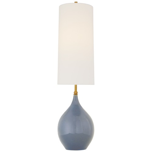 Visual Comfort Signature Collection Thomas OBrien Loren Lamp in Polar Blue Crackle by Visual Comfort Signature TOB3684PBCL