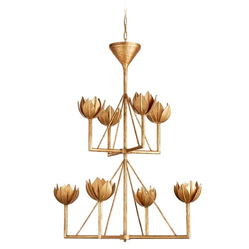 Visual Comfort Signature Collection Julie Neill Alberto Chandelier in Gold Leaf by Visual Comfort Signature JN5005AGL