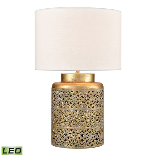 Elk Lighting Elk Lighting Giralda Antique Gold LED Table Lamp with Drum Shade S019-7263-LED