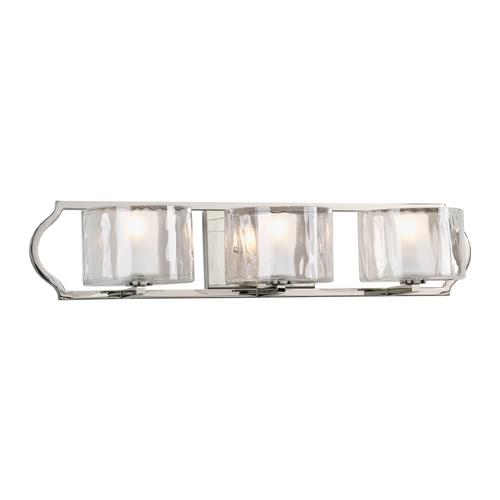 Caress Bathroom Light in Polished Nickel by Progress Lighting