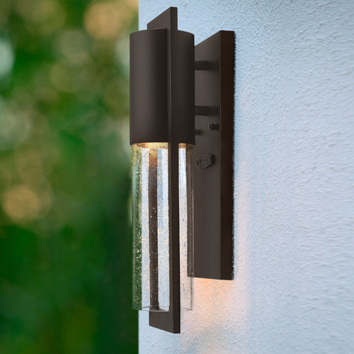 Seeded Glass LED Outdoor Wall Light Bronze by Hinkley Lighting