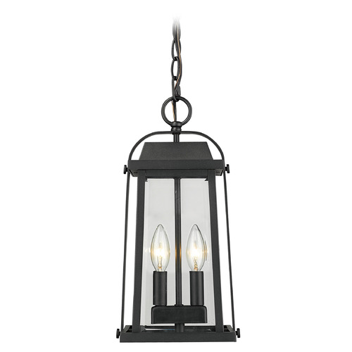 Millworks Black Outdoor Hanging Light by Z-Lite