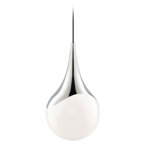 Mitzi by Hudson Valley Mitzi By Hudson Valley Ariana Polished Nickel Pendant Light with Globe Shade H375701L-PN