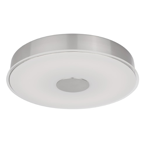 Modern Brushed Nickel LED Flush Mount with Frosted Shade 3000K 1442LM by Kuzco Lighting