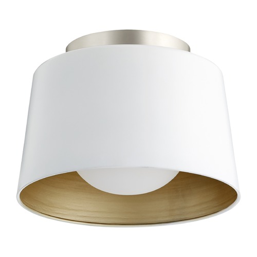 Trapeze Studio White Flush Mount by Quorum Lighting